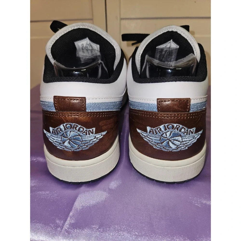 Nike Air Jordan 1 Low SE Mocha University Blue Brown White FQ7832-142 Mens 10
